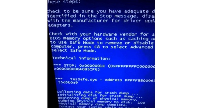 為什么tessafe sys會導致藍屏？1