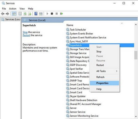 f-右鍵Superfetch f-右鍵Superfetch