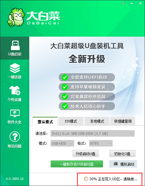 寫入大白菜相關數據